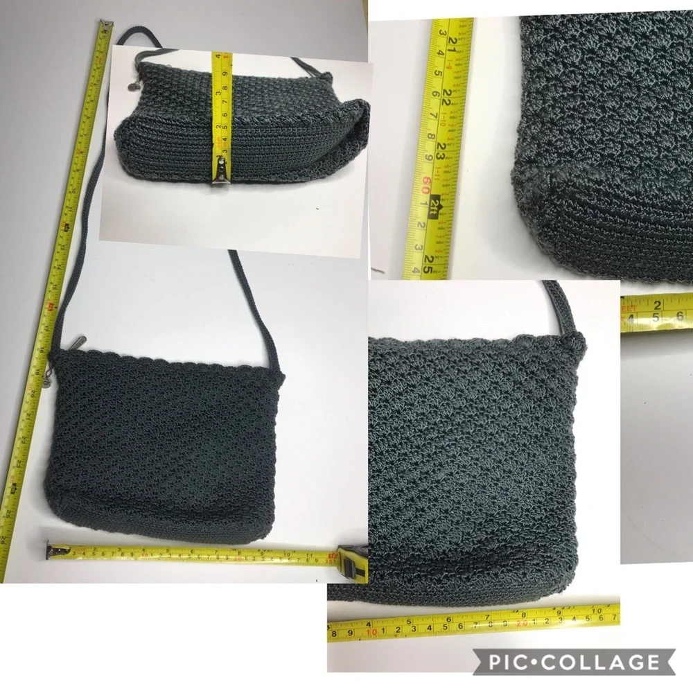 The Sak grey crochet crossbody bag purse